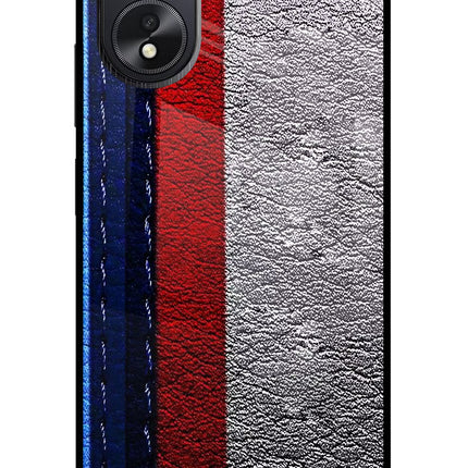 BMW Stripes Oppo A18/Oppo A38 Glass Case Back Cover by Casekaro