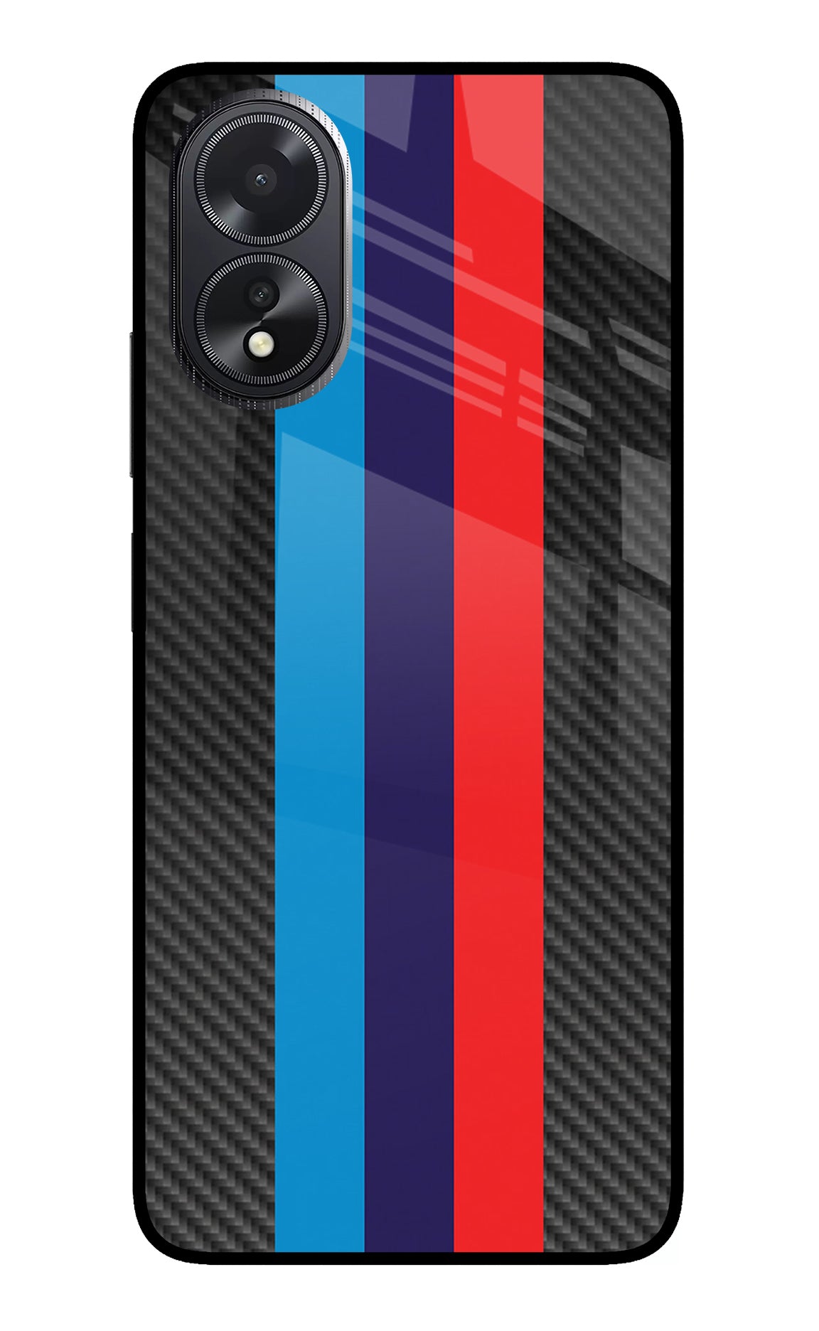 BMW Stripes Pattern Oppo A18/Oppo A38 Glass Case