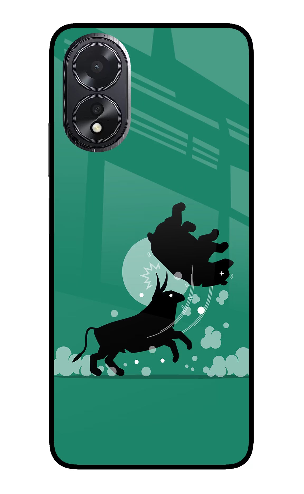 Bull Conqueror Oppo A18/Oppo A38 Glass Case