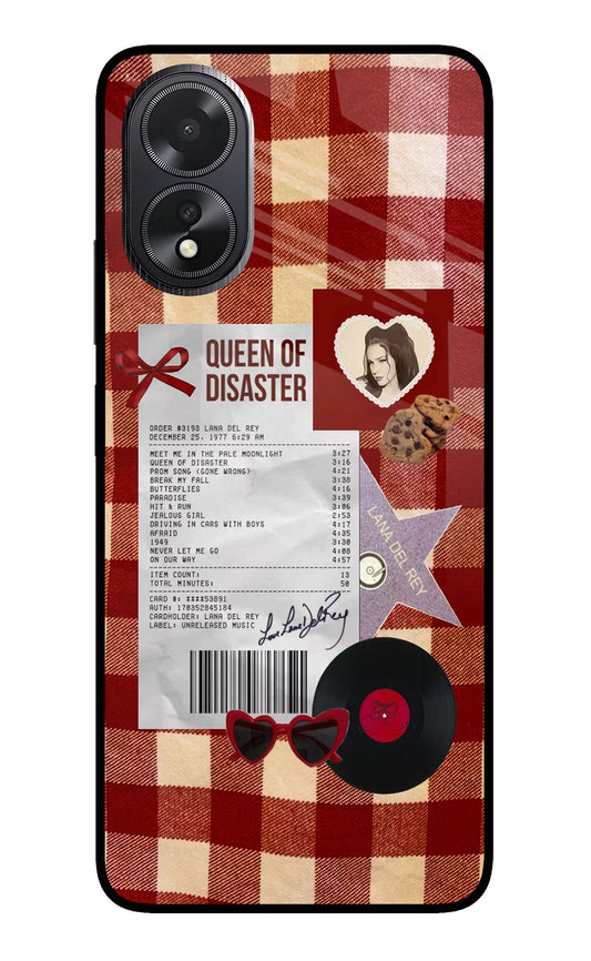 Queen of Disaster Oppo A18/Oppo A38 Glass Case