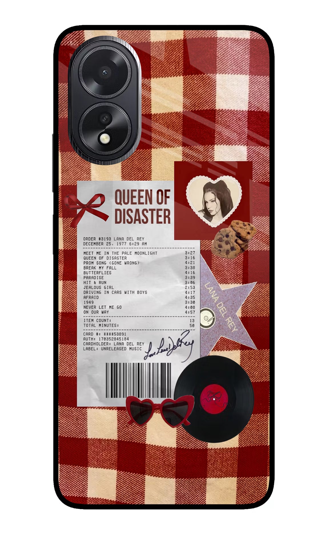 Queen of Disaster Oppo A18/Oppo A38 Glass Case Back Cover by Casekaro