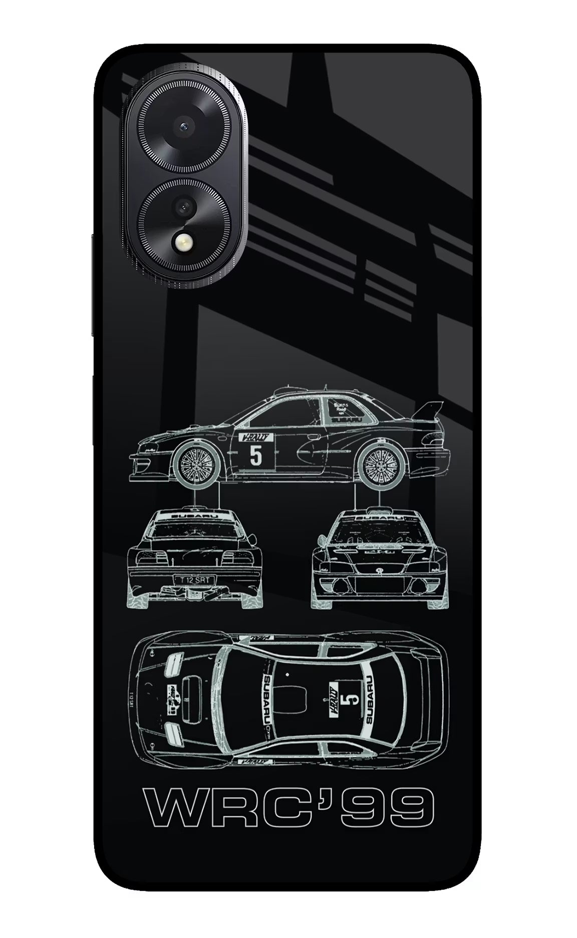 WRC'99 Oppo A18/Oppo A38 Glass Case Back Cover by Casekaro