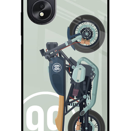 Classic Cafe Racer 99 Oppo A18/Oppo A38 Glass Case Back Cover by Casekaro