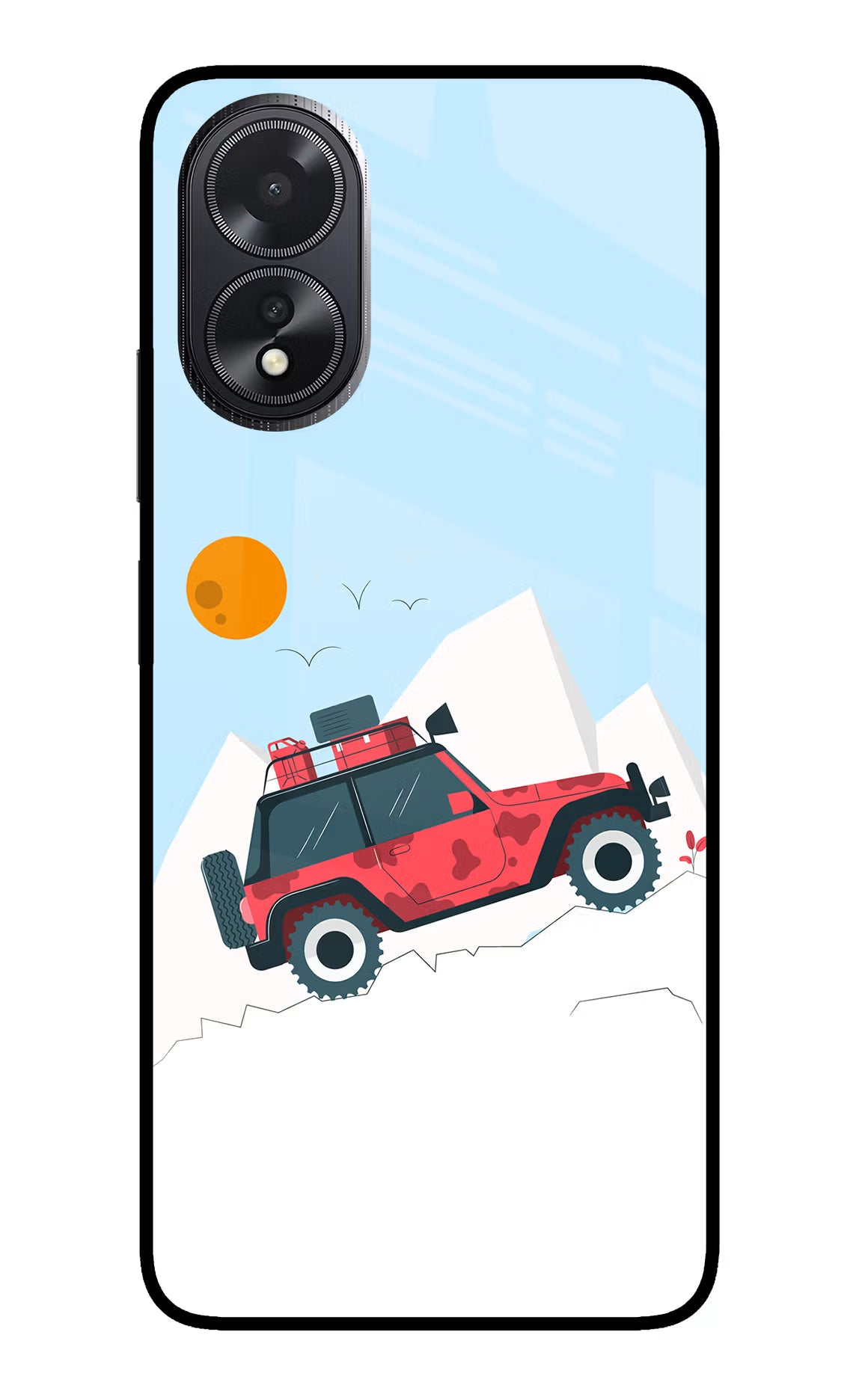 Mountain Trail Beast Oppo A18/Oppo A38 Glass Case Back Cover by Casekaro