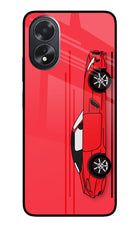 Red Velocity Oppo A18/Oppo A38 Glass Case