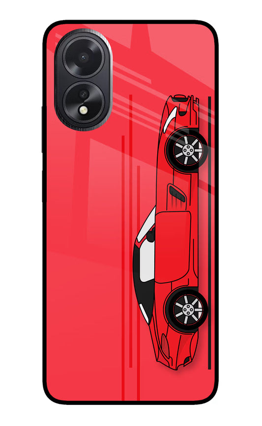 Red Velocity Oppo A18/Oppo A38 Glass Case