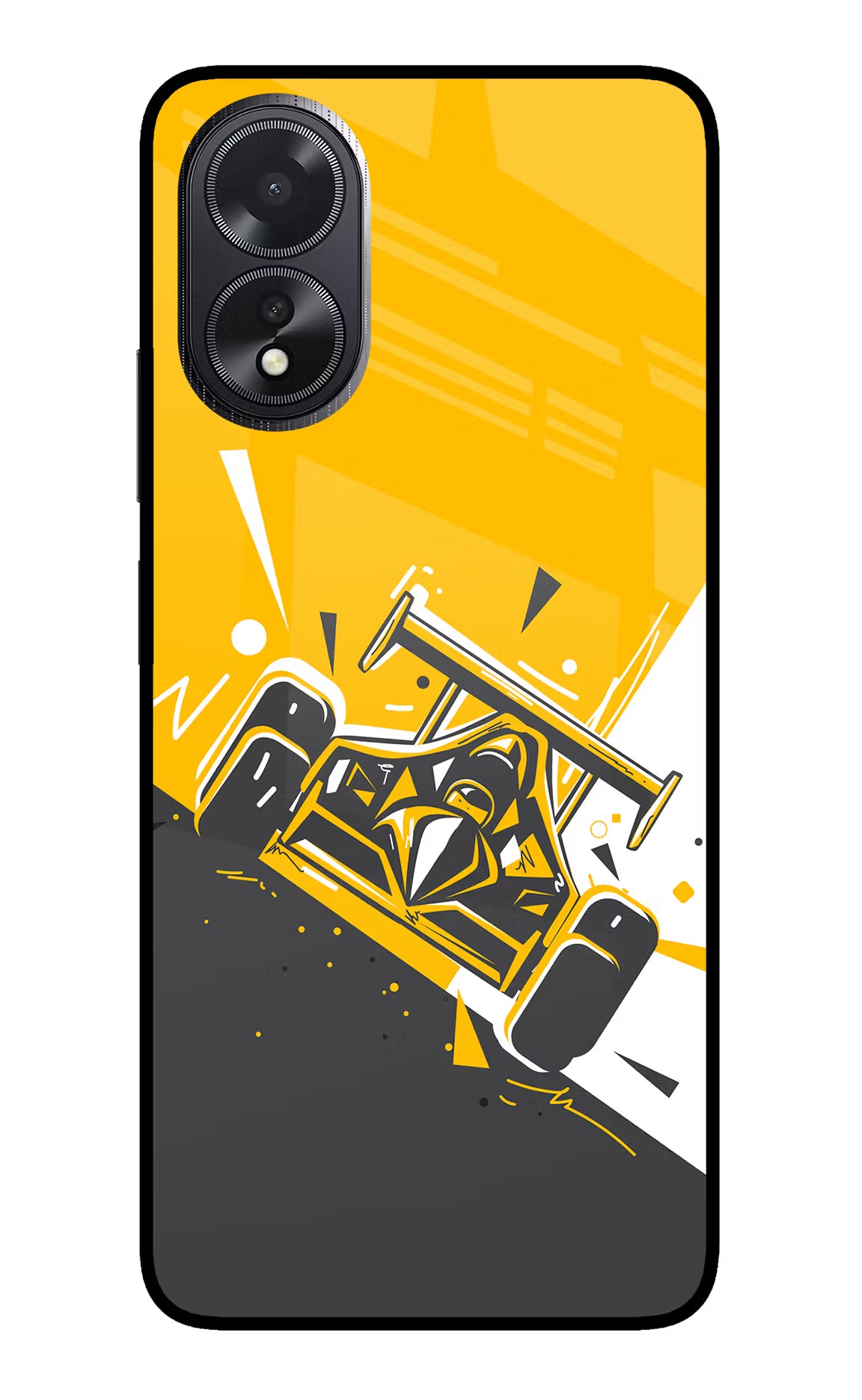 Track King Oppo A18/Oppo A38 Glass Case Back Cover by Casekaro