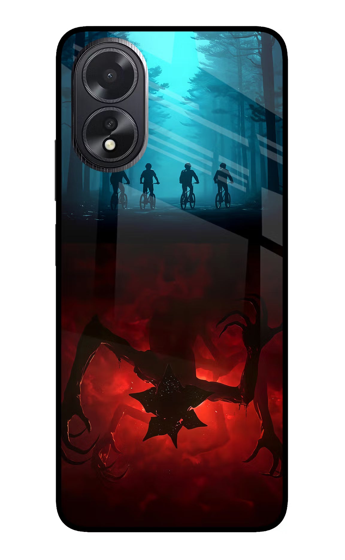 Ordinary Things Downside Up Oppo A18/Oppo A38 Glass Case Back Cover by Casekaro