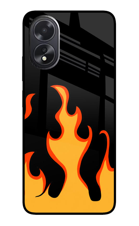 Fired Up – Black Oppo A18/Oppo A38 Glass Case