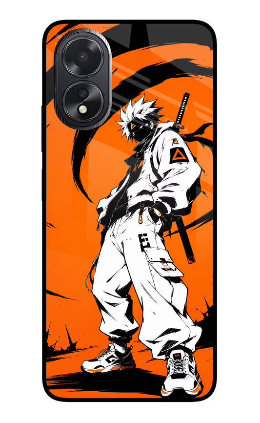 Street Samurai  Oppo A18/Oppo A38 Glass Case