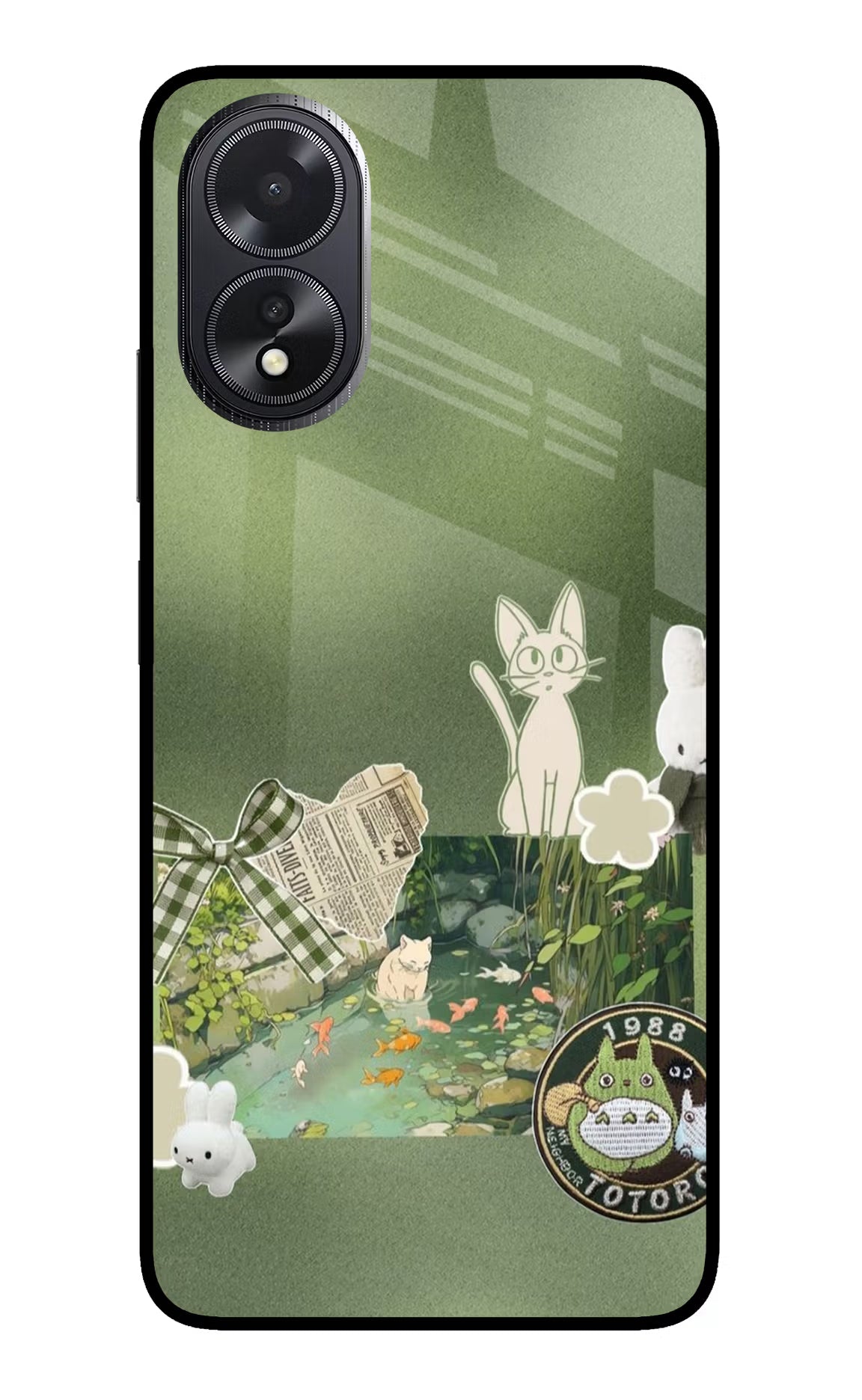 Aesthetic anime Oppo A18/Oppo A38 Glass Case