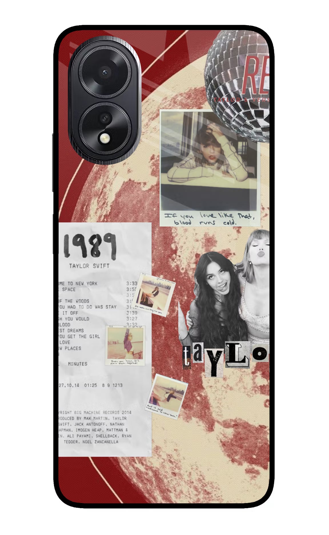 Taylor Swift Oppo A18/Oppo A38 Glass Case