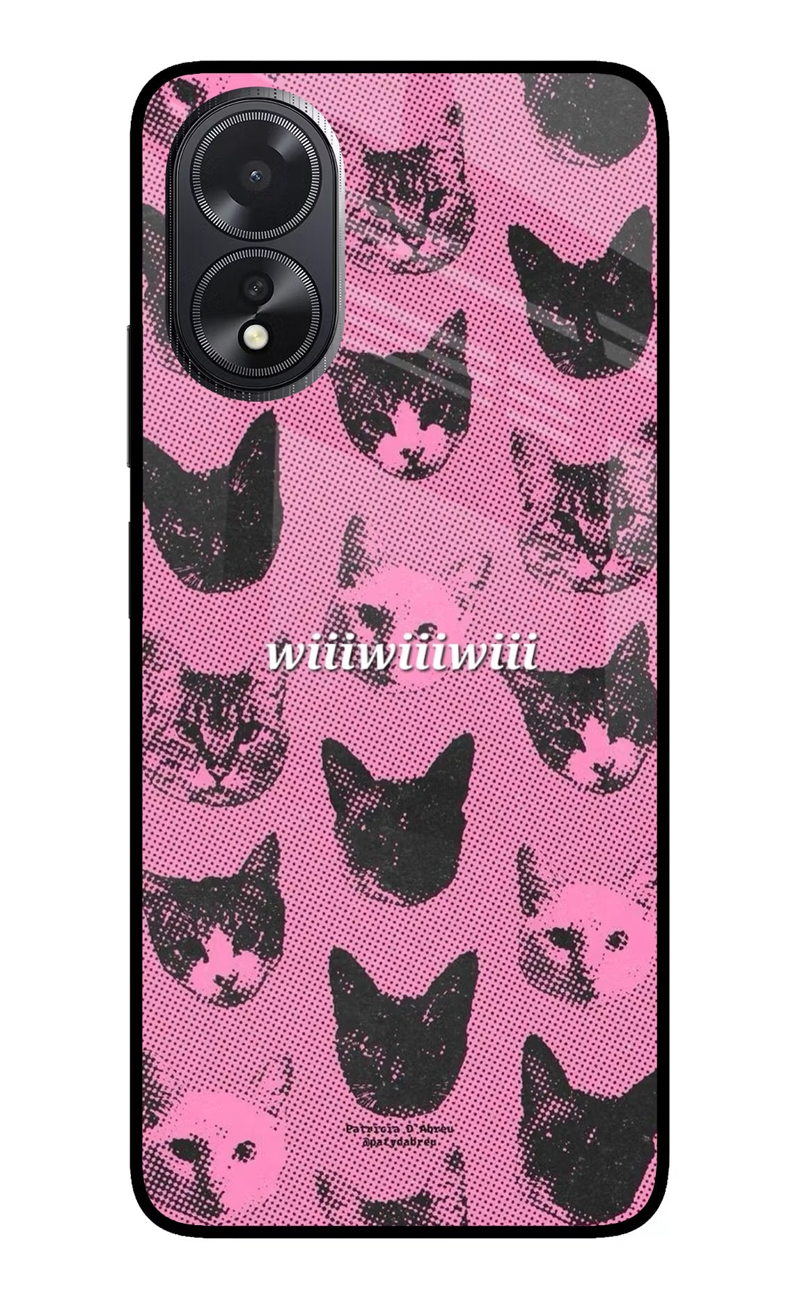 Pink Cats Oppo A18/Oppo A38 Glass Case