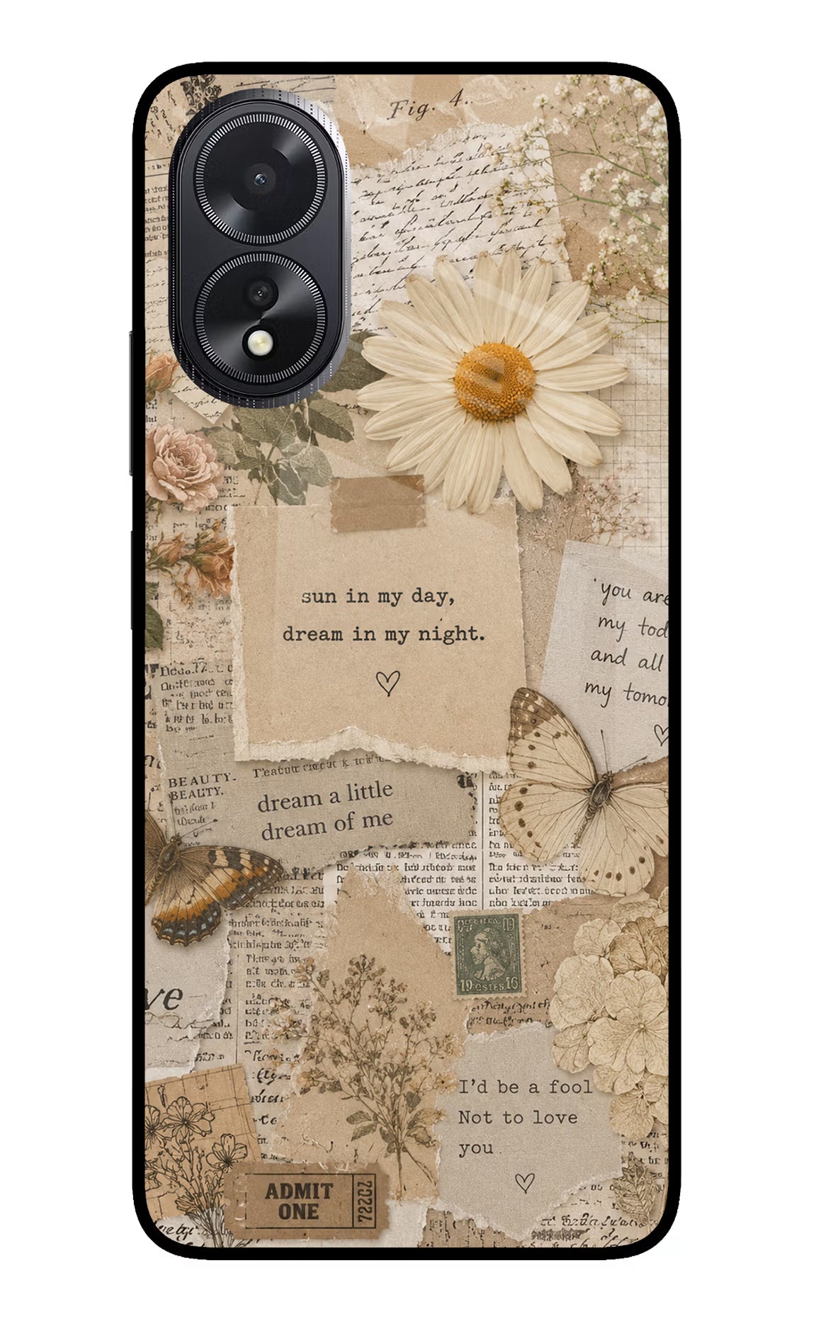 Vintage case Oppo A18/Oppo A38 Glass Case