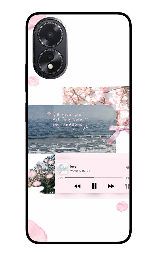 Wave to earth Oppo A18/Oppo A38 Glass Case