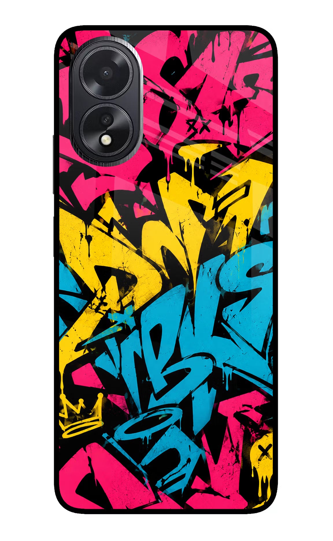 Graffiti Vibe Oppo A18/Oppo A38 Glass Case