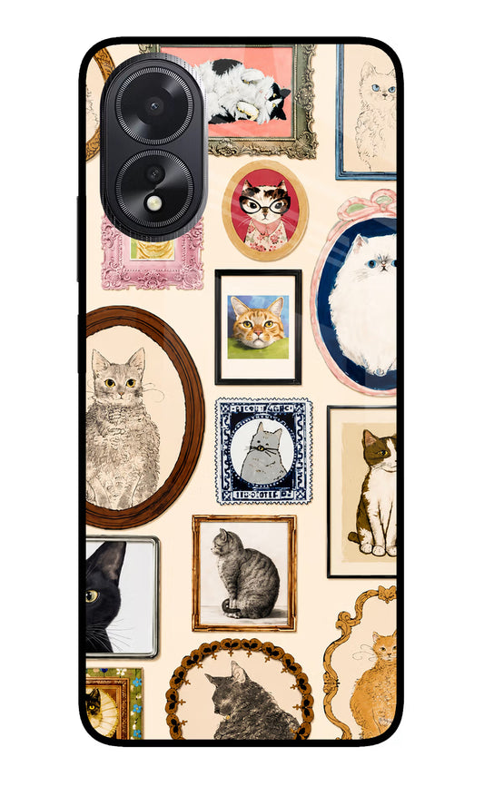 Mirror Cats Oppo A18/Oppo A38 Glass Case