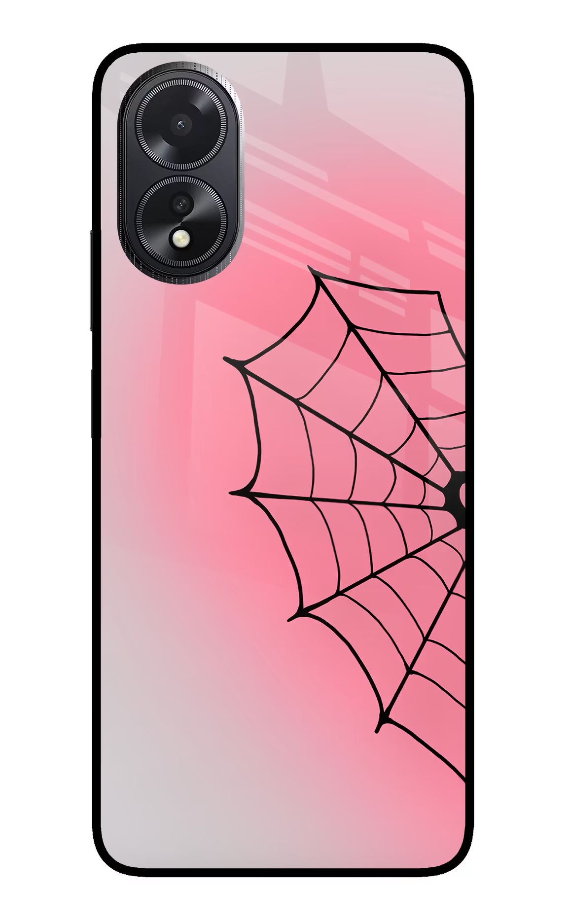Pink Web Oppo A18/Oppo A38 Glass Case