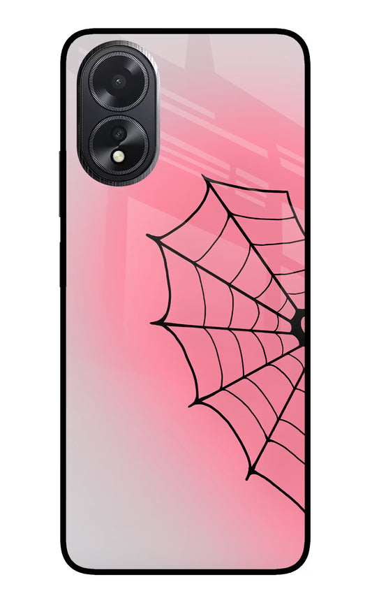 Pink Web Oppo A18/Oppo A38 Glass Case