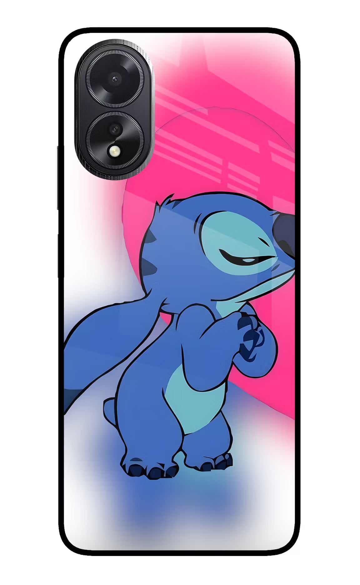 Stitch Hug Oppo A18/Oppo A38 Glass Case