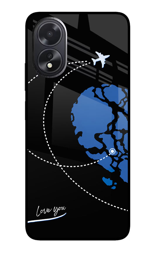 Love Orbit Oppo A18/Oppo A38 Glass Case