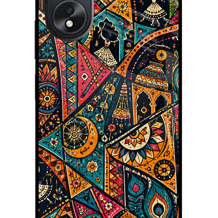 Folk Print Oppo A18/Oppo A38 Glass Case