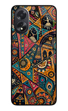 Folk Print Oppo A18/Oppo A38 Glass Case