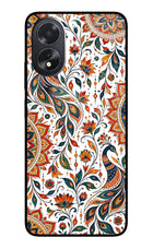 White Mayura Oppo A18/Oppo A38 Glass Case