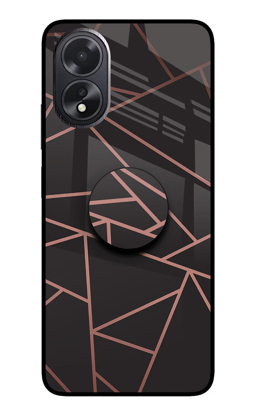 Geometric Pattern Oppo A18/Oppo A38 Pop Case, Glass case