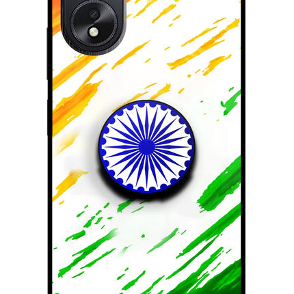 Indian Flag Ashoka Chakra Oppo A18/Oppo A38 Pop Case by Casekaro
