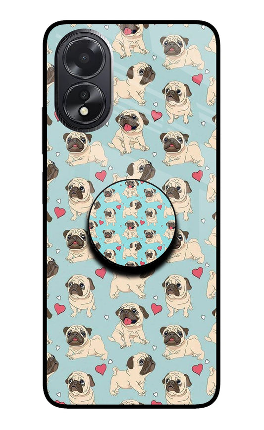 Pug Dog Oppo A18/Oppo A38 Glass Case