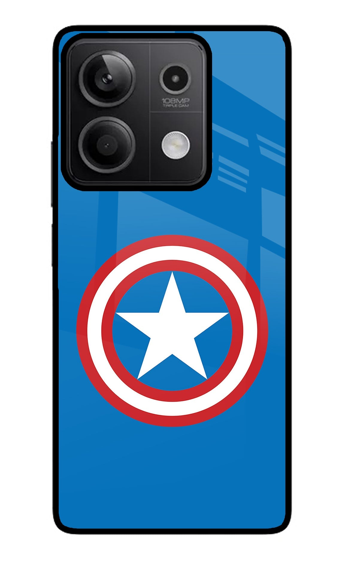 Captain America Logo Redmi Note 13 5G Back Cover