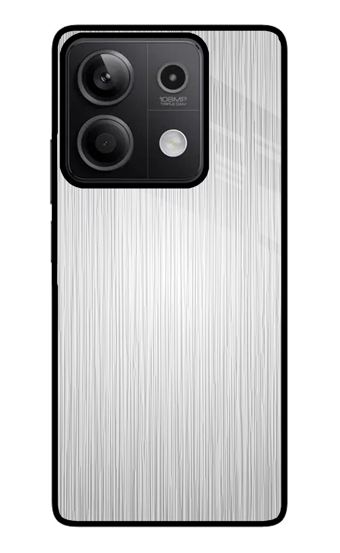 Wooden Grey Texture Redmi Note 13 5G Glass Case Back Cover by Casekaro