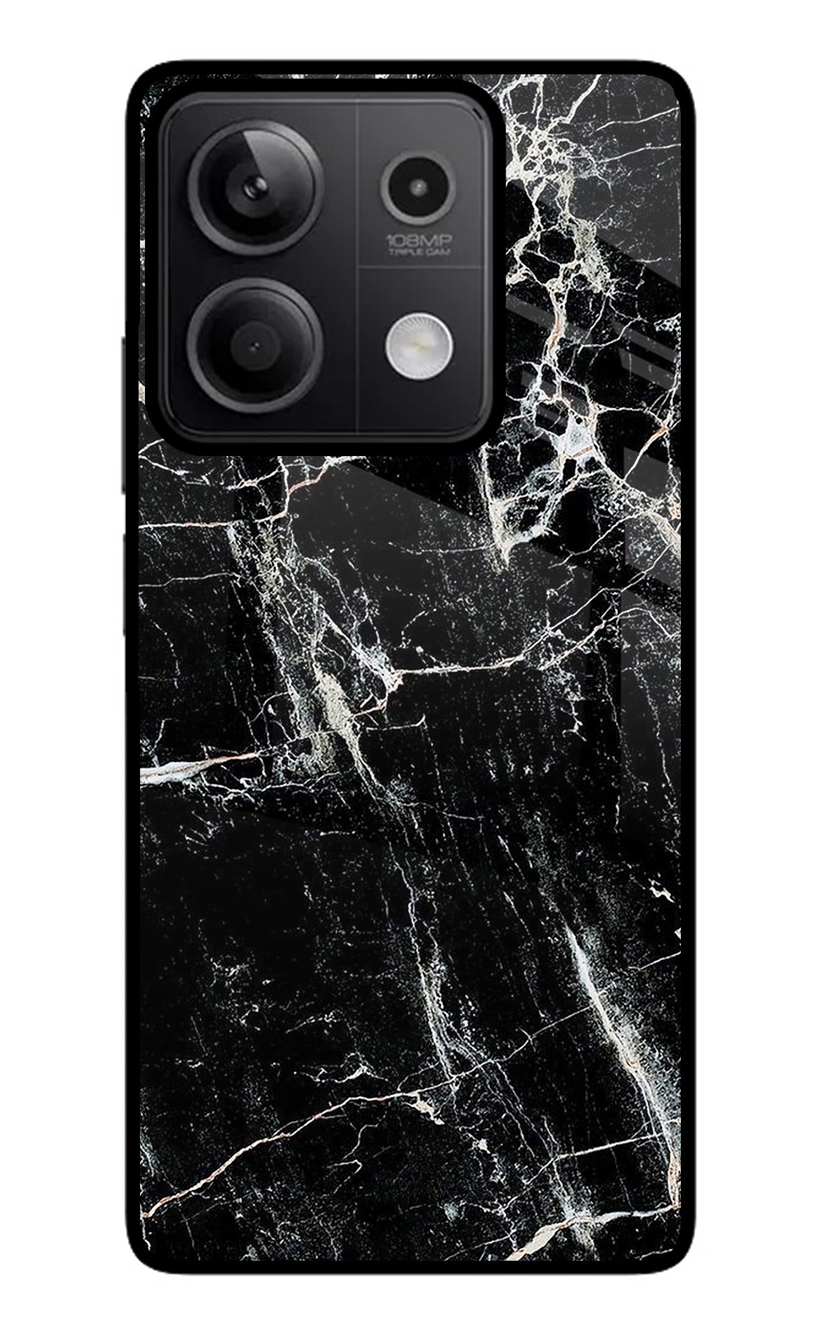 Black Marble Texture Redmi Note 13 5G Back Cover