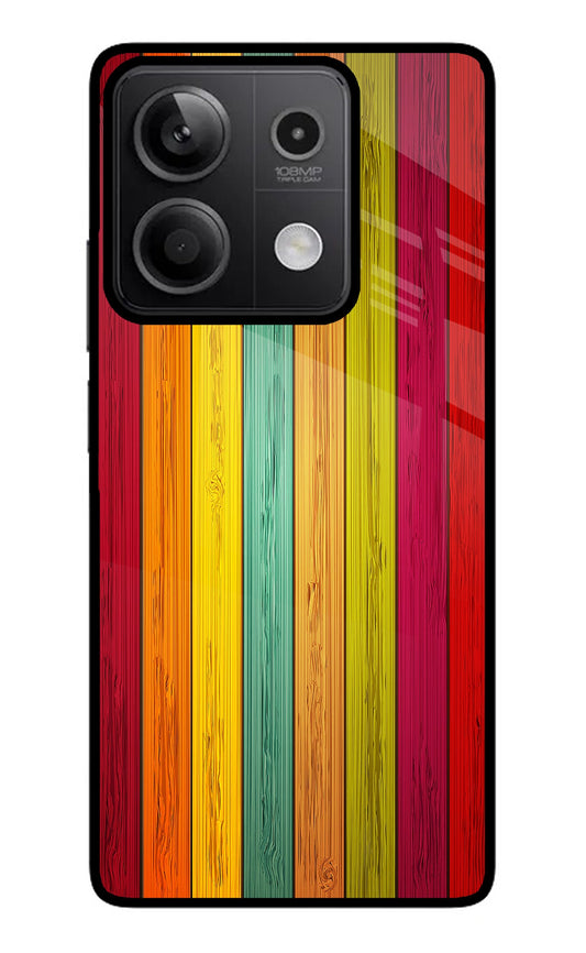 Multicolor Wooden Redmi Note 13 5G Glass Case