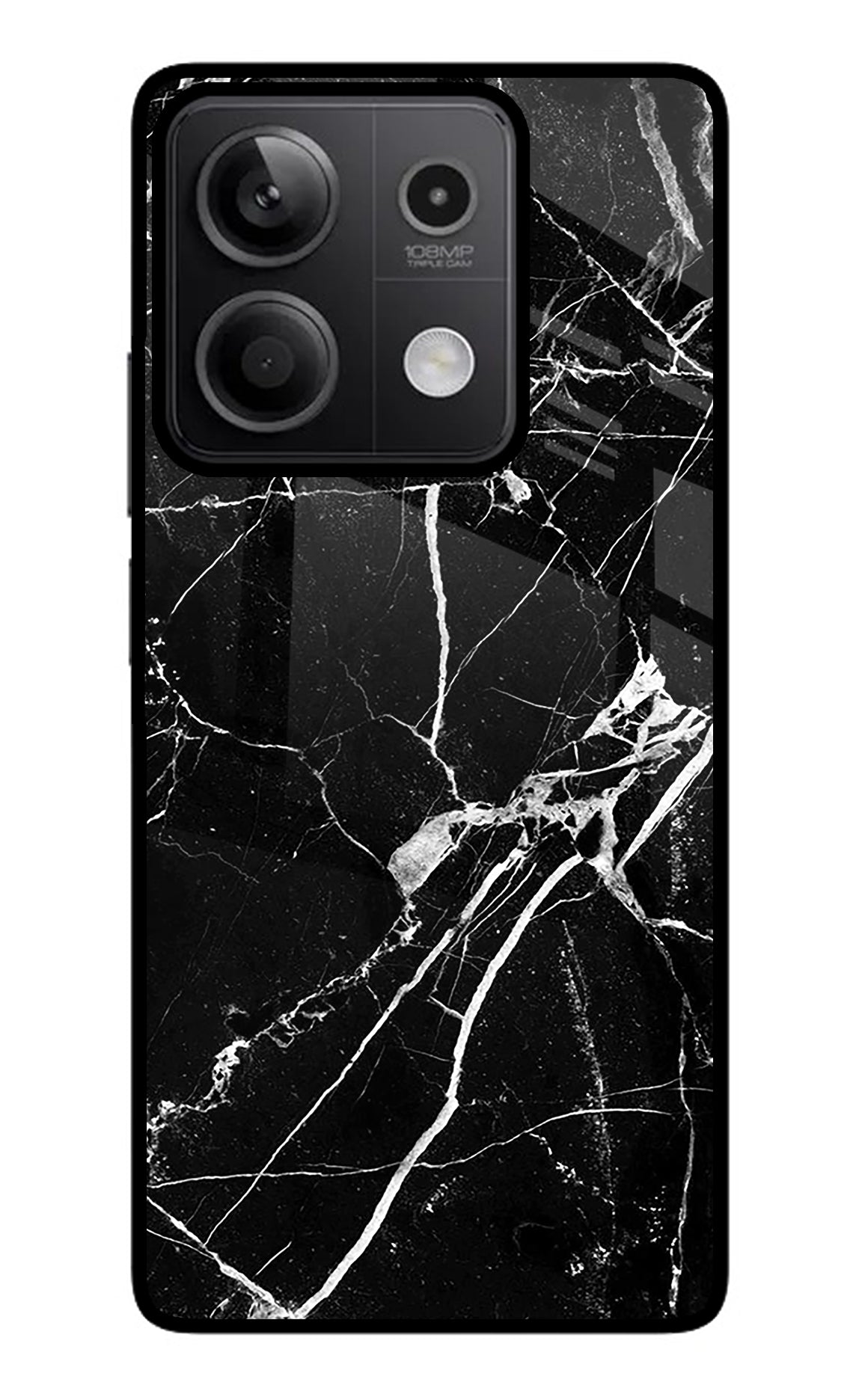 Black Marble Pattern Redmi Note 13 5G Back Cover