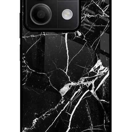 Black Marble Pattern Redmi Note 13 5G Glass Case