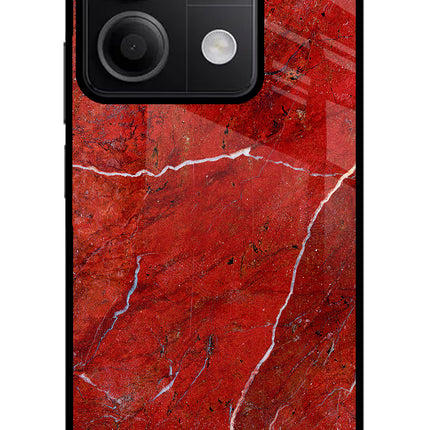 Red Marble Design Redmi Note 13 5G Glass Case