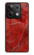 Red Marble Design Redmi Note 13 5G Glass Case