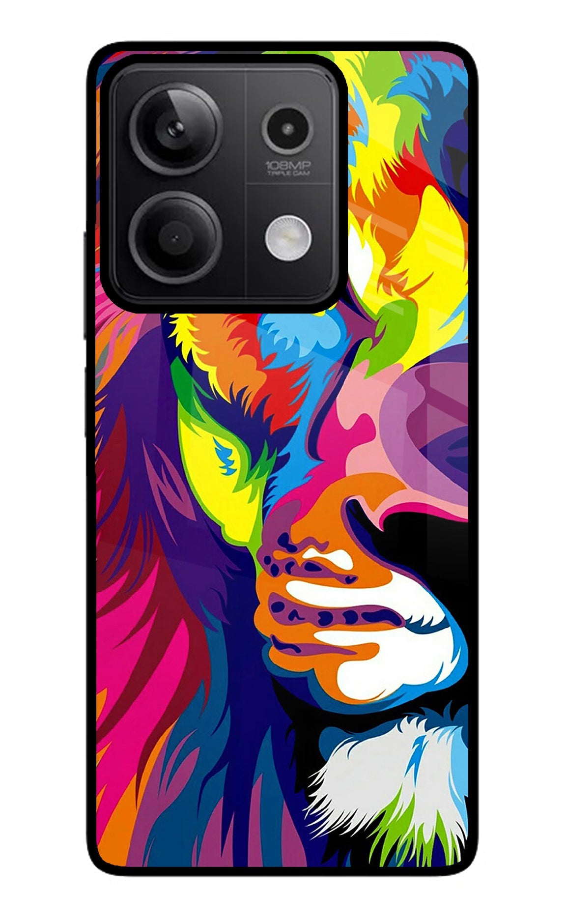 Lion Half Face Redmi Note 13 5G Back Cover