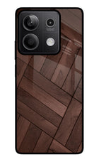 Wooden Texture Design Redmi Note 13 5G Glass Case