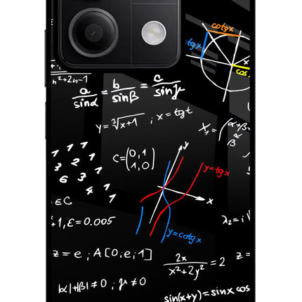 Mathematics Formula Redmi Note 13 5G Glass Case Back Cover by Casekaro
