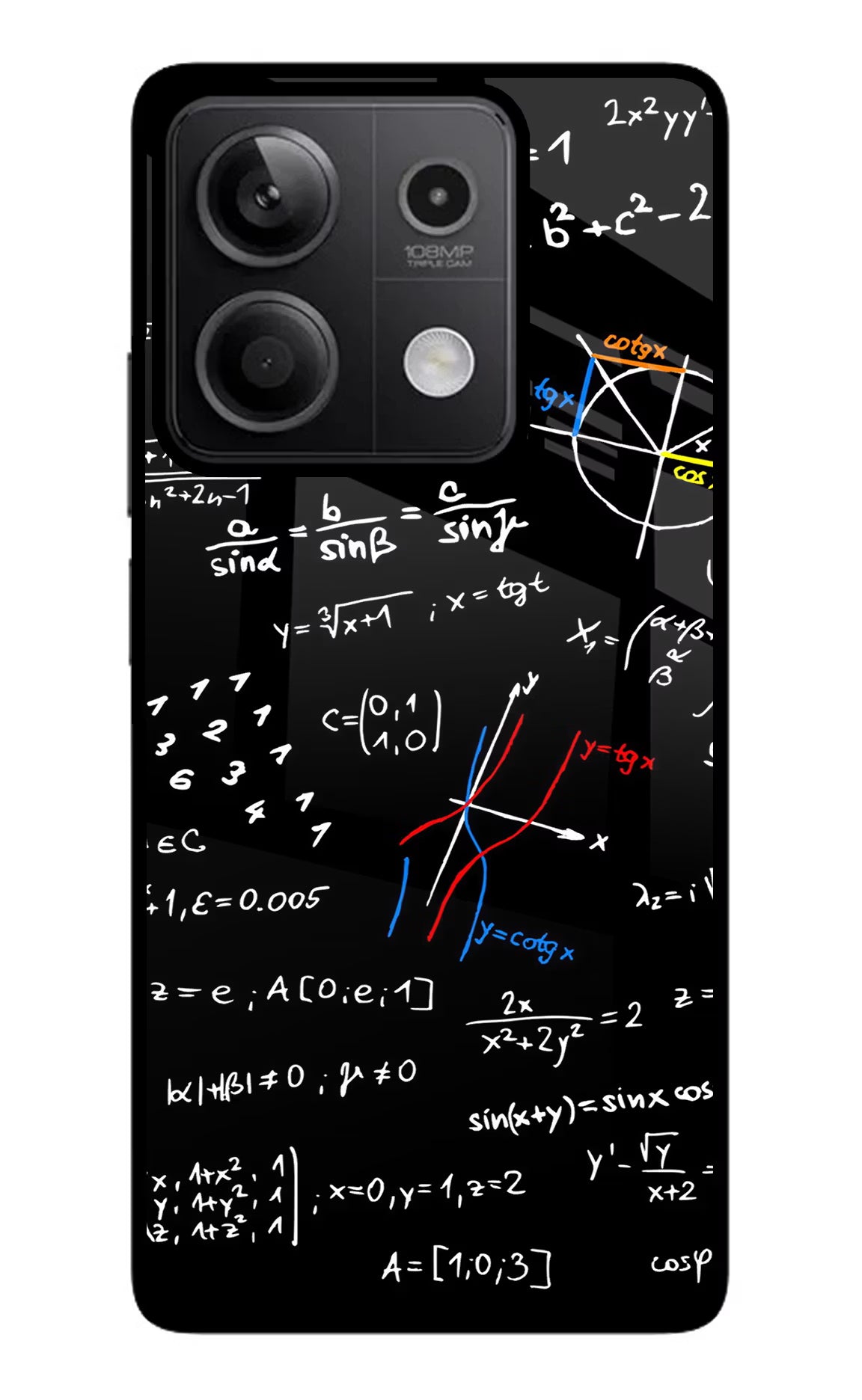 Mathematics Formula Redmi Note 13 5G Glass Case Back Cover by Casekaro