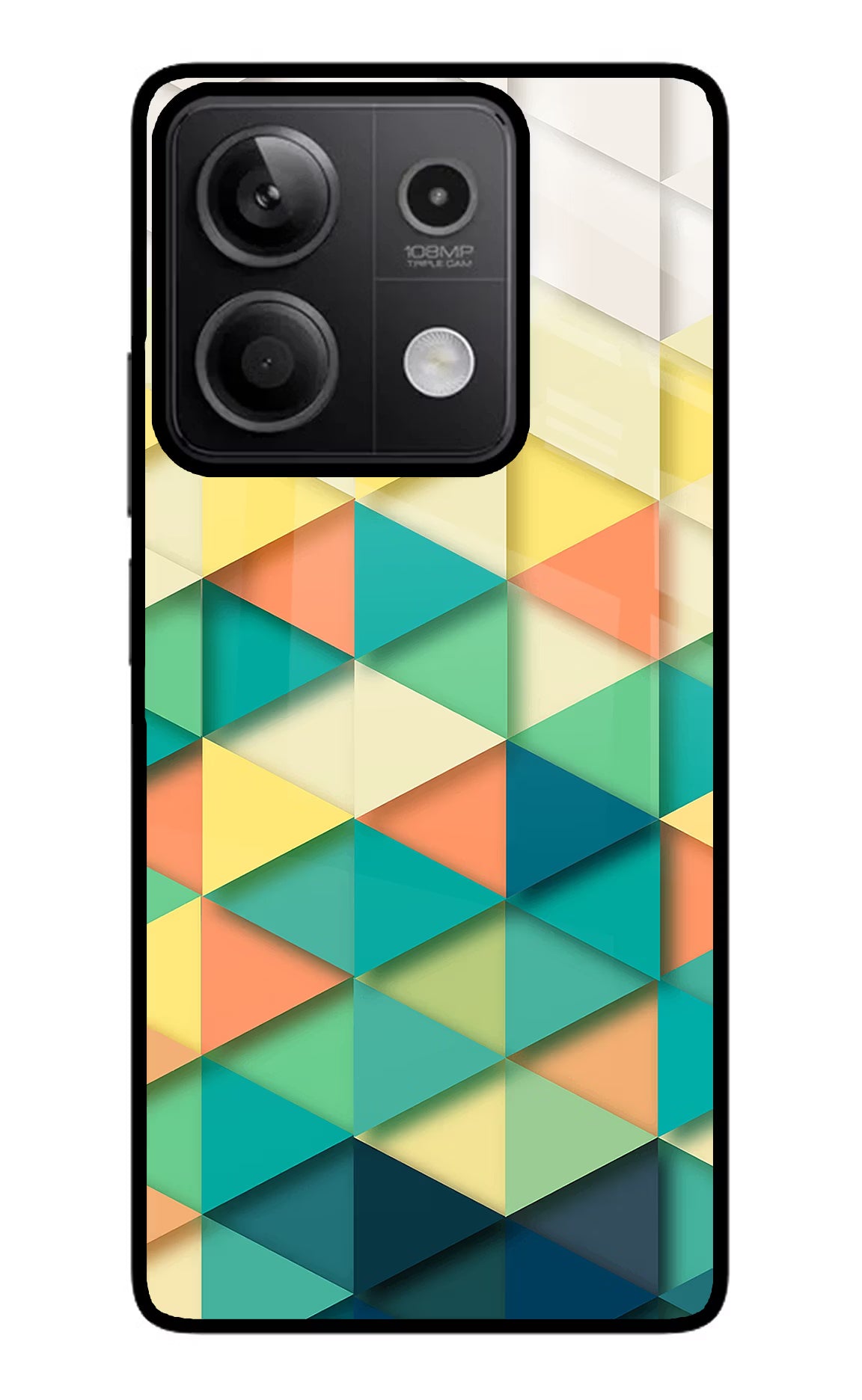 Abstract Redmi Note 13 5G Glass Case Back Cover by Casekaro