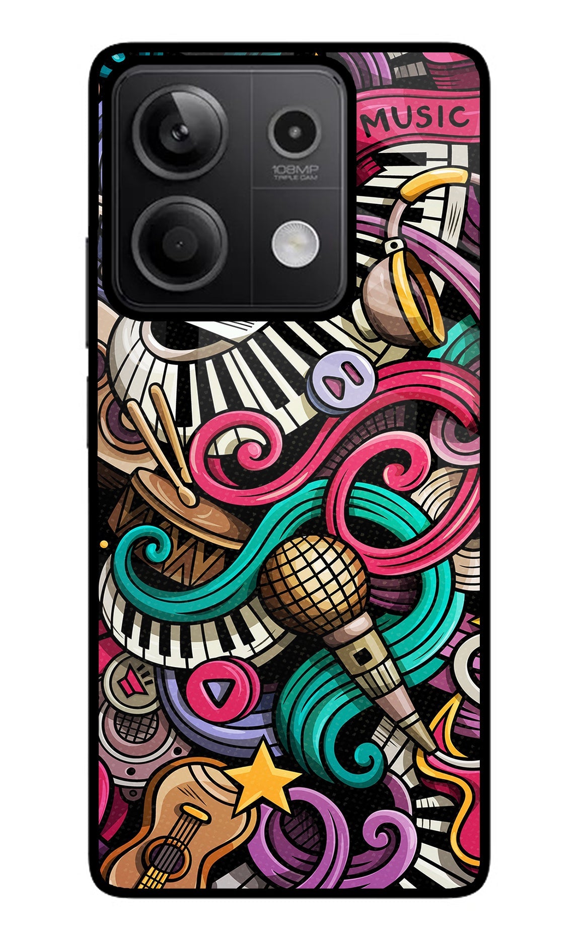 Music Abstract Redmi Note 13 5G Back Cover