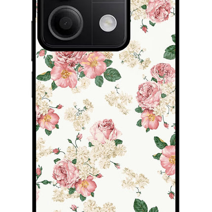 Flowers Redmi Note 13 5G Glass Case Back Cover by Casekaro