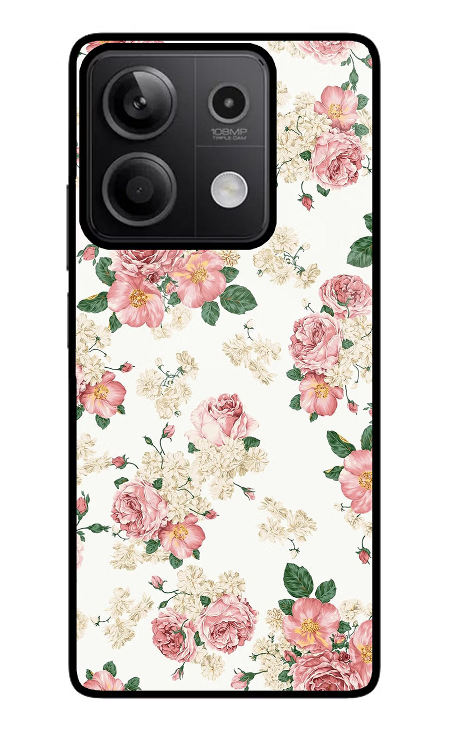 Flowers Redmi Note 13 5G Back Cover, Metal case
