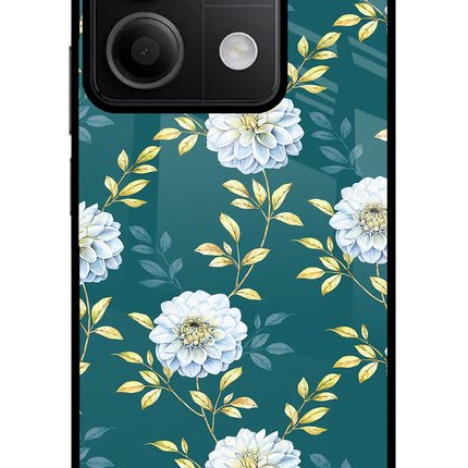 Flowers Redmi Note 13 5G Glass Case Back Cover by Casekaro