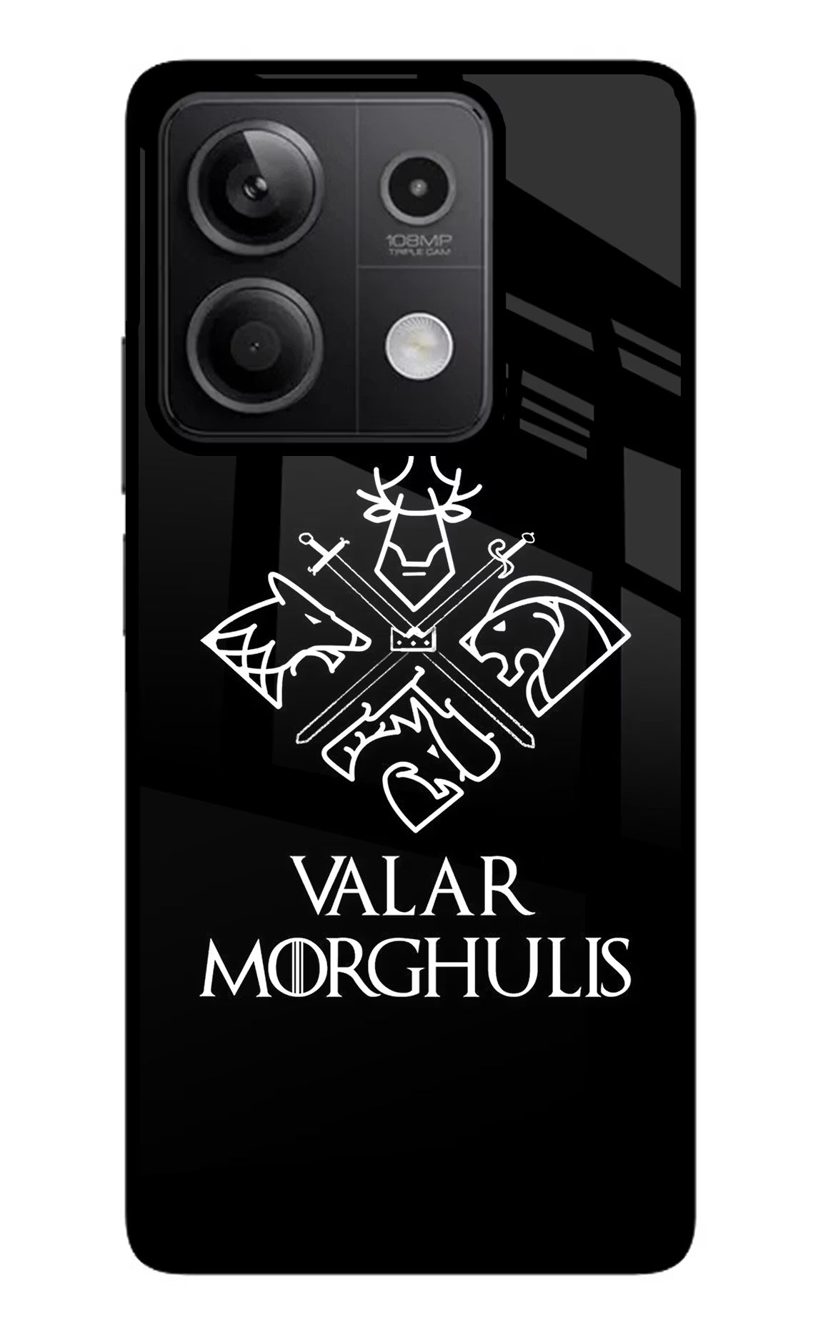Valar Morghulis | Game Of Thrones Redmi Note 13 5G Glass Case Back Cover by Casekaro