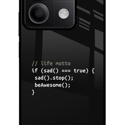 Life Motto Code Redmi Note 13 5G Glass Case